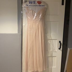 Size 10 light blush bridesmaid dress